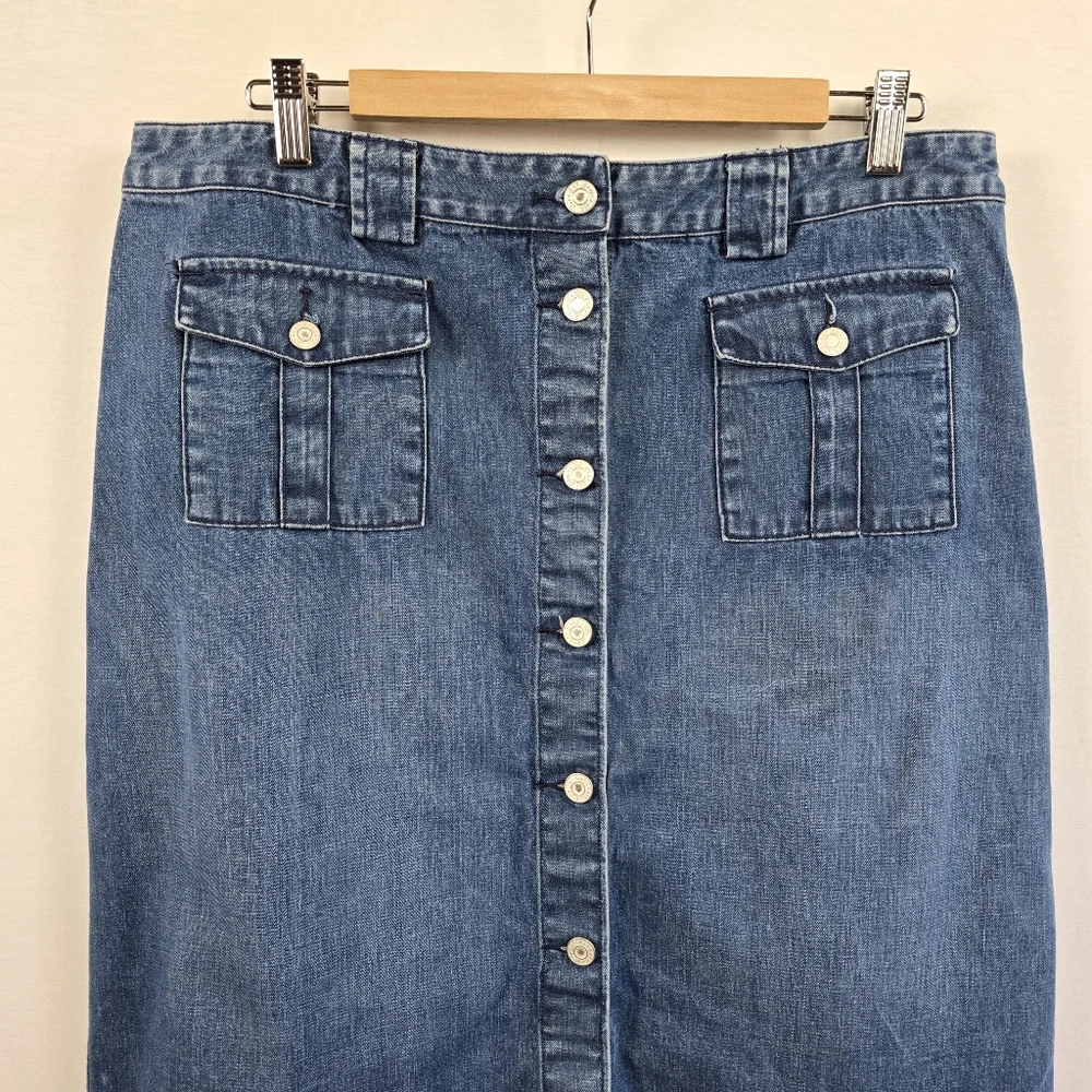 Vintage Gap Jeans Denim Skirt Size 16 - Picture 2 of 9